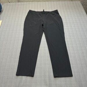 Eileen Fisher Pants Medium Pull On Black Straight Leg Elastic Waist Minimalist